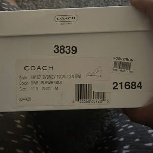 Coach open toe wedge